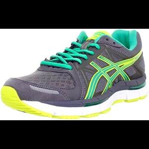 Asics Gel-Neo 33 Women's Sz 8.5 Gray Green Yellow Running Training Shoes